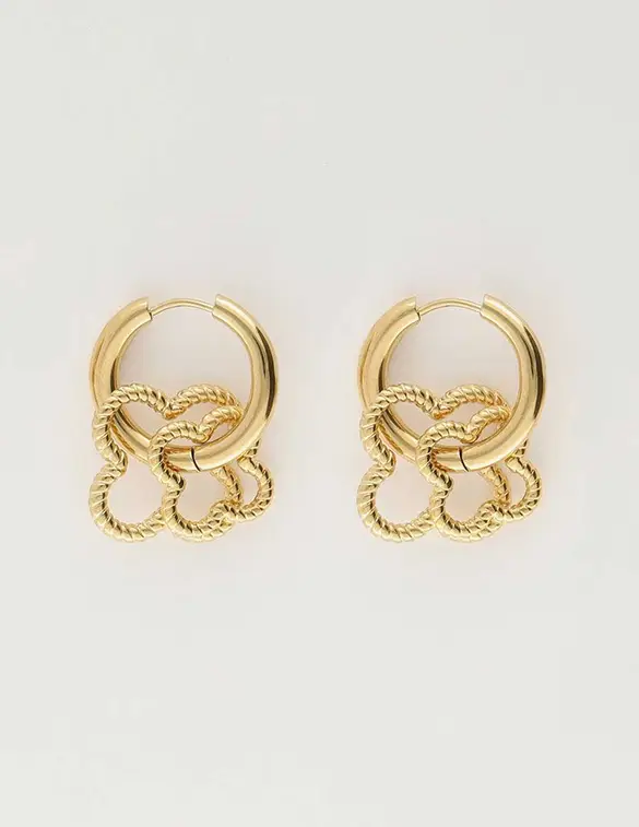 My Jewellery Earring hoops double clover MJ10335