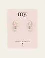 My Jewellery Earring hoops heart with strass MJ07959