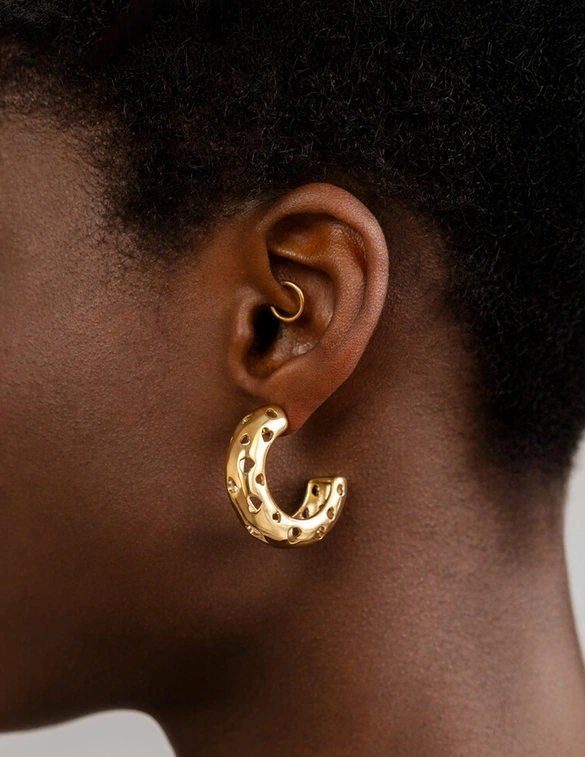 My Jewellery Earring Hoops open hearts MJ12800
