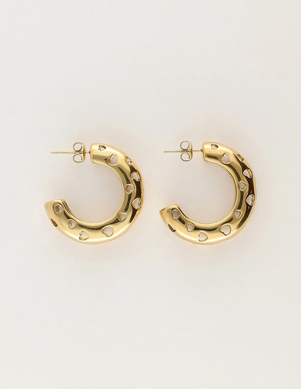 My Jewellery Earring Hoops open hearts MJ12800