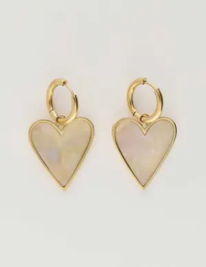 My Jewellery Earring hoops pearl heart MJ10337