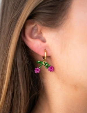 My Jewellery Earring hoops pink cherry MJ10970
