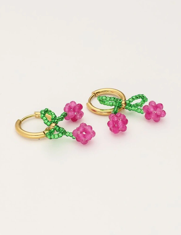My Jewellery Earring hoops pink cherry MJ10970