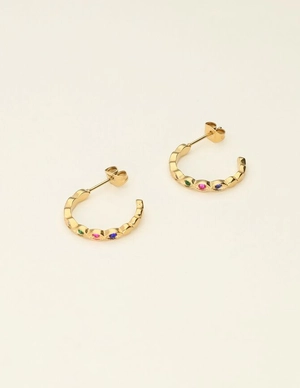 My Jewellery Earring hoops rainbow strass MJ09547