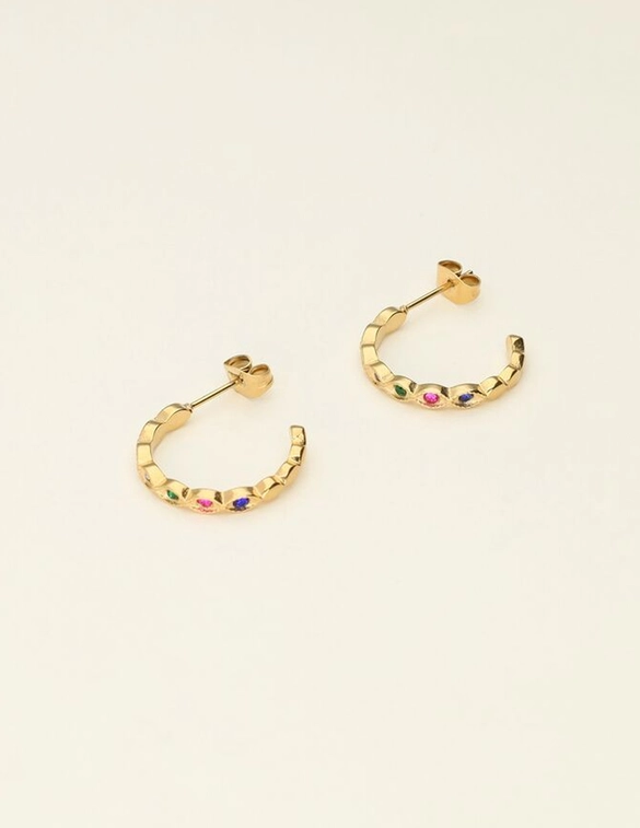 My Jewellery Earring hoops rainbow strass MJ09547