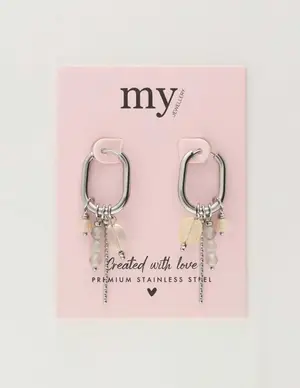 My Jewellery Earring hoops spring grey MJ10485