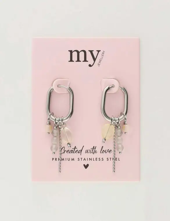 My Jewellery Earring hoops spring grey MJ10485