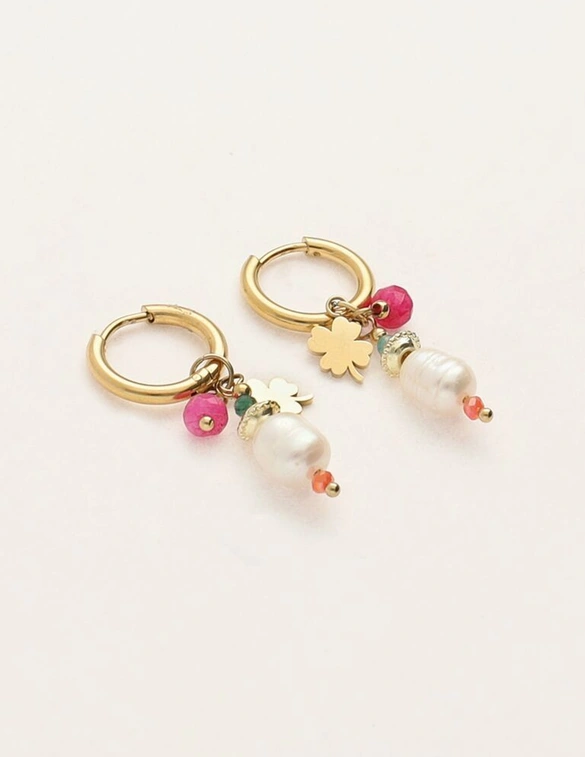 My Jewellery Earring hoops spring pearl pink MJ10483
