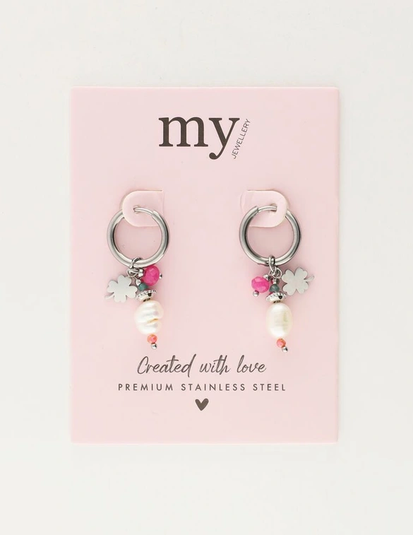 My Jewellery Earring hoops spring pearl pink MJ10483