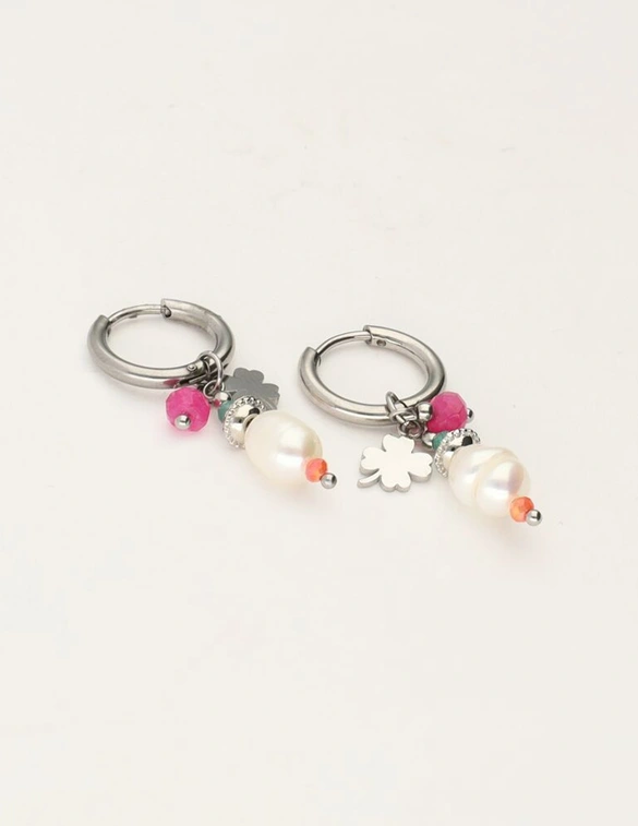 My Jewellery Earring hoops spring pearl pink MJ10483