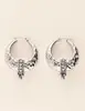 My Jewellery Earring hoops with big strass beads MJ08345