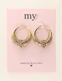 My Jewellery Earring hoops with strass beads MJ08344