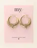 My Jewellery Earring hoops with strass beads MJ08344