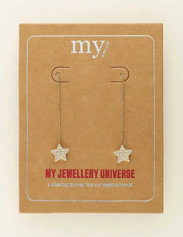 My Jewellery Earring pull star strass chain MJ09544