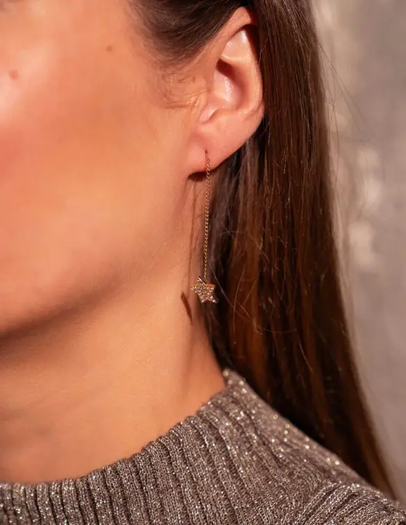 My Jewellery Earring pull star strass chain MJ09544