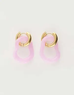 My Jewellery Earring resin organic lilac small MJ09747