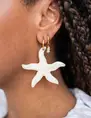 My Jewellery Earring resin star big white MJ09750