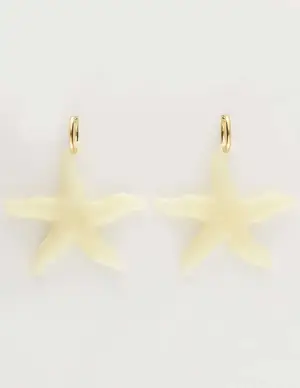 My Jewellery Earring resin star big white MJ09750