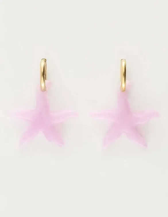 My Jewellery Earring resin star lilac small MJ09741