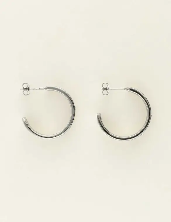 My Jewellery Earring rings white strass MJ09439