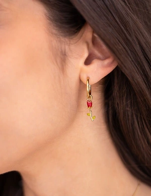 My Jewellery Earring rose red MJ11624