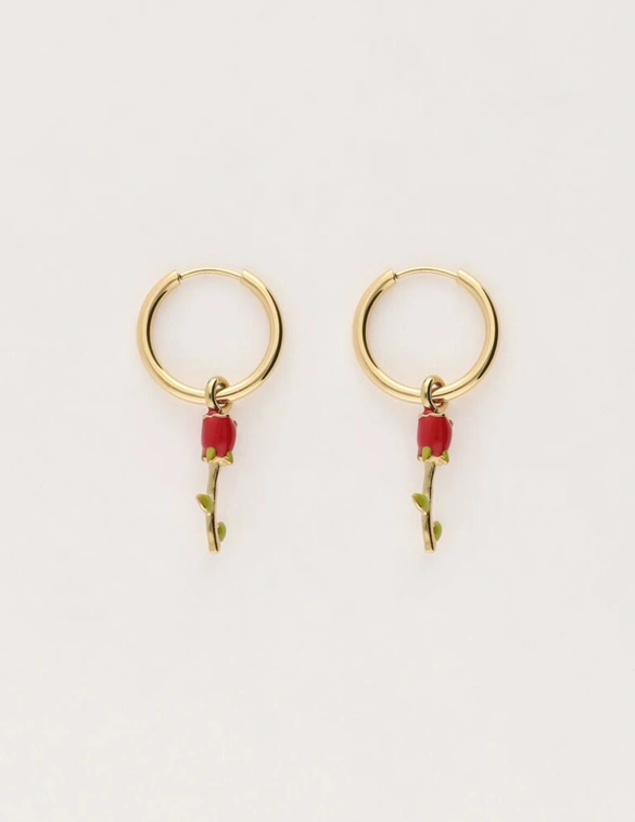 My Jewellery Earring rose red MJ11624