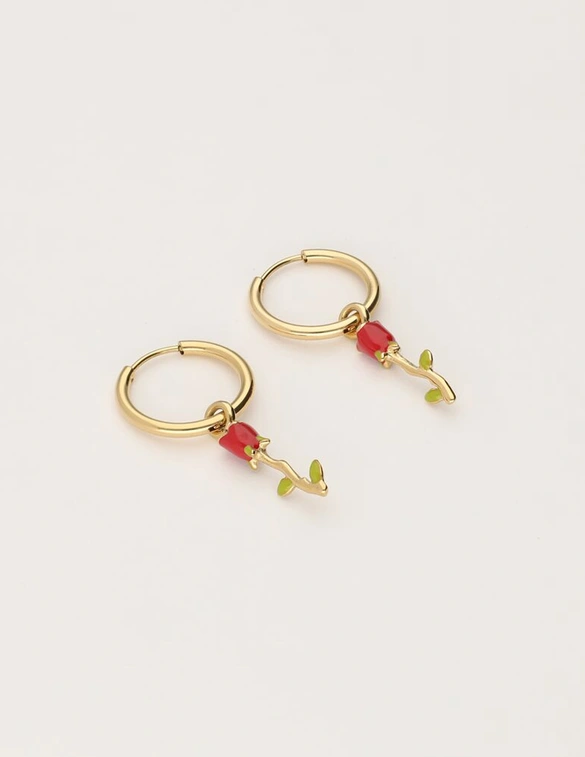My Jewellery Earring rose red MJ11624