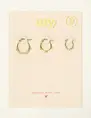 My Jewellery Earring set 3 bali hoops MJ08589