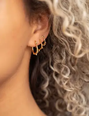 My Jewellery Earring set 3 bali hoops MJ08589