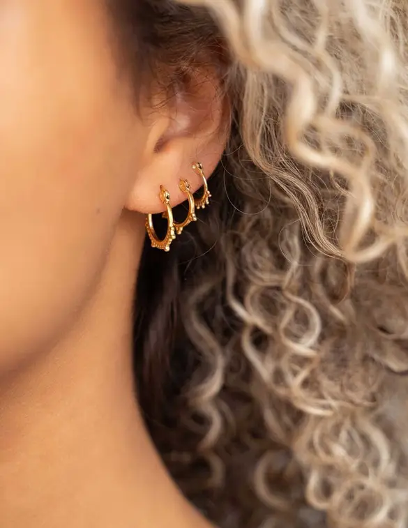 My Jewellery Earring set 3 bali hoops MJ08589