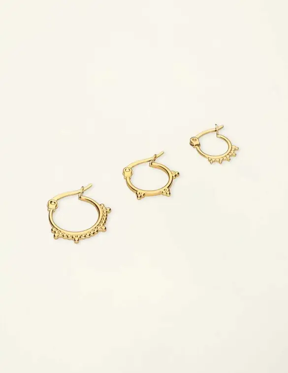 My Jewellery Earring set 3 bali hoops MJ08589