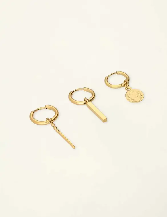 My Jewellery Earring set 3 coin MJ08585