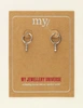 My Jewellery Earring small hoop 3 strass stones MJ09499