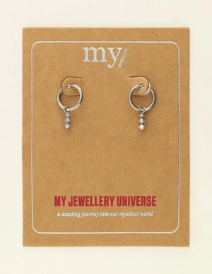 My Jewellery Earring small hoop 3 strass stones MJ09499