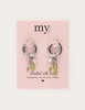 My Jewellery Earring small hoop green orange MJ12740