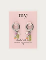 My Jewellery Earring small hoop green orange MJ12740