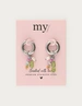 My Jewellery Earring small hoop green orange MJ12740