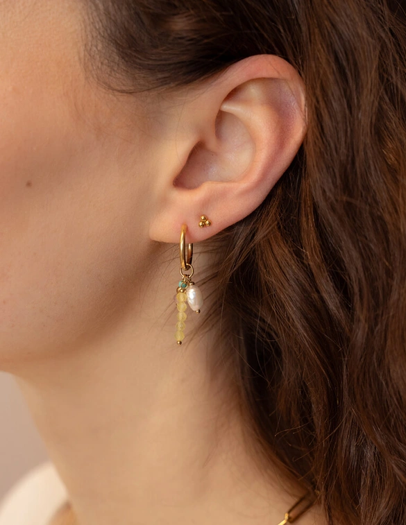 My Jewellery Earring small hoop green pink blue MJ12737
