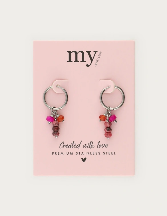 My Jewellery Earring small hoop purple orange MJ12738