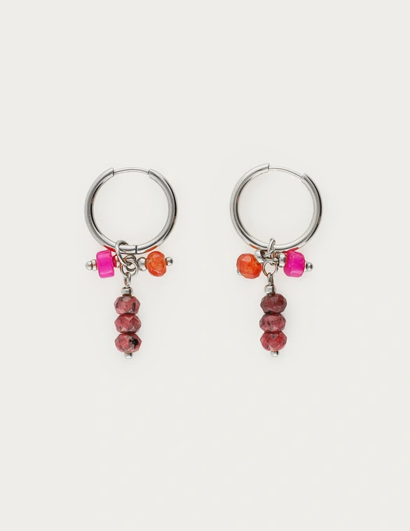 My Jewellery Earring small hoop purple orange MJ12738