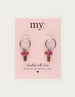 My Jewellery Earring small hoop purple orange MJ12738