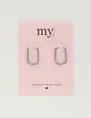 My Jewellery Earring square hoop pearls MJ10331