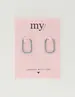 My Jewellery Earring square hoop pearls MJ10331