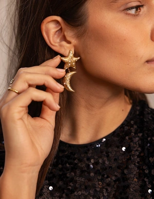 My Jewellery Earring star moon strass MJ11925