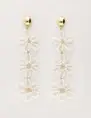 My Jewellery Earring statement 3 flowers white MJ10071