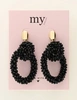 My Jewellery Earring statement double oval black MJ09983