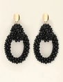 My Jewellery Earring statement double oval black MJ09983
