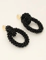 My Jewellery Earring statement double oval black MJ09983