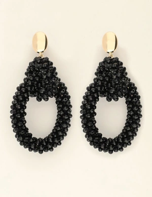 My Jewellery Earring statement double oval black MJ09983