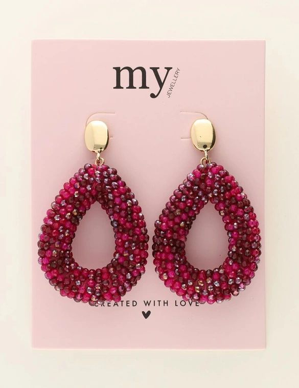 My Jewellery Earring statement drop pink MJ09981